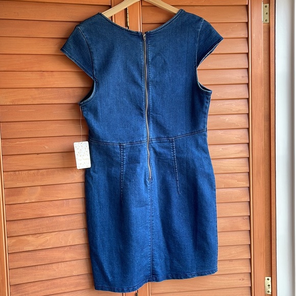 Free People Lia Denim Mini Dress - Picture 8 of 9